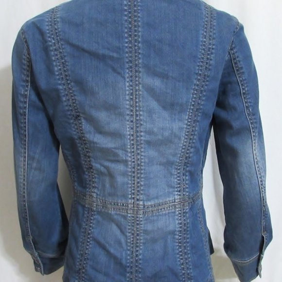 NEW Womens Ladies COLDWATER CREEK Blue Jean Denim Casual Jacket 8 8P - Picture 5 of 6